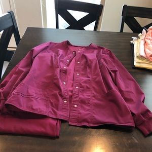 Scrubs size med and large wine colored